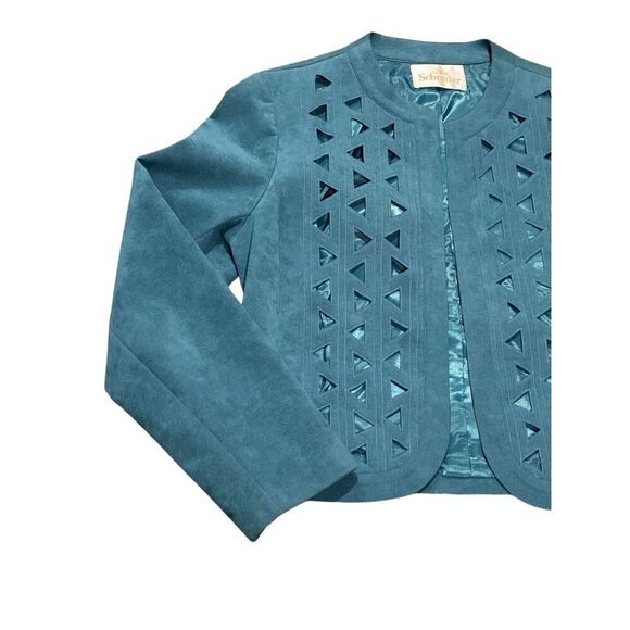 Abe Schrader vintage micro suede jacket blazer 10 M - Picture 3 of 11